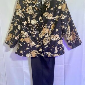 Prophecy Chic Floral Black and Gold Pantsuit